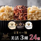 ご飯パック 金賞 健康米 玄米 黒米 120g×24個入り