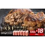 ふるさと納税 がばいうまか!佐賀牛入り ハンバーグ 18個 | たっぷり ハンバーグ 100g×18個 冷凍 個包装 九州産 豚 国産 玉ねぎ _b-149 佐賀県多久市