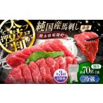 全3回定期便 純 馬 赤身馬刺し 約70g