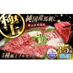 全3回定期便 純 馬 馬刺し極上フルセット計約330g
