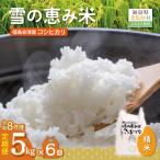 雪の恵み米こしひかり5kg×6回 KBAJ003