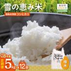 雪の恵み米こしひかり5kg×12回 KBAJ004