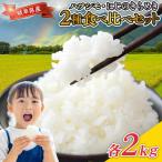令和7年産 ハツシモ にじのきらめき2種食べ比べセット 各2kg