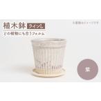 植木鉢 ラインL 紫 植物 サイズ おしゃれ 受け皿