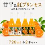 紅プリンセスジュース 甘平ジュース ストレート 各720ml
