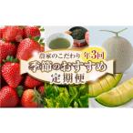 ふるさと納税 定期便 3回 フルーツ 定期便 いちご メロン お茶 国産 イチゴ 果物 アイス 森木農園 静岡県 牧之原市  静岡県牧之原市