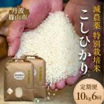 定期便 コシヒカリ 特別栽培米 10kg×6回