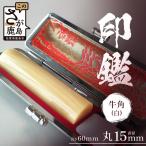 牛角 白 印鑑 実印 専用ケース付 はんこ ハンコ