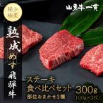 熟成めす 飛騨牛 山勇牛 部位おまかせ 3種 ステーキ 食べ比べ