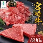 宮崎牛 モモステーキ&切り落とし セット 計600g