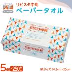 リビスタ中判ペーパータオル250枚×5個