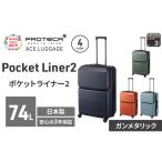 スーツケースPocketLiner2ガンメタリックスーツケース