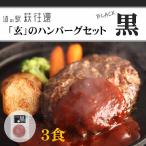 道の駅萩往還 レストラン 玄のハンバーグセット黒 3食