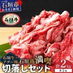 石垣牛×アグー豚 南ぬ豚 石垣島満喫切落しセット 各1kg