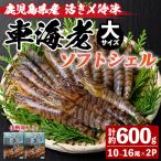 車海老 ソフトシェル 大 計約600g 冷凍