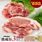 産熟成豚 よくばり3種セットB-1 ステーキ2種 各1個