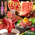 ふじ馬刺しと藤彩牛の贅沢食べ比べセット