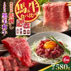 熊本特産馬刺しとくまもと黒毛和牛の贅沢食べ比べセット