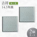 吉祥 14.5角皿 麻の葉 2枚セット JS企画