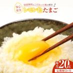 飼料にこだわった鶏が産む安全安心のレモン色たまご 20玉