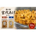 揚げ餅 宮代あげ セット 醤油&塩 10袋