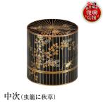 輪島塗 中次 虫籠に秋草 wa013 塗 棗 茶