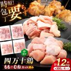 四万十鶏 もも肉 むね肉 切身 計約1.2kg 約300g×4パック