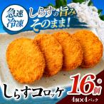 南知多産しらすがしっかり入った 冷凍 しらすコロッケ 16個