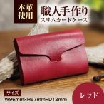 本革 スリム カードケース ヌメ革 名刺入れ