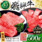 飛騨牛 A5等級 焼肉用 カルビ ロース 500g