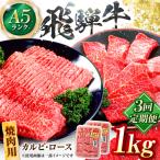飛騨牛 A5等級 焼肉用 カルビ ロース 1kg