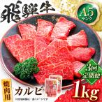 飛騨牛 A5等級 焼肉用 カルビ 1kg