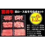 牛肉 セット 宮崎牛肩ロース&モモ6点セット1.2Kg 200g×6p