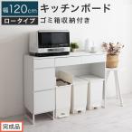 キッチンボード ゴミ箱収納付き ロータイプ