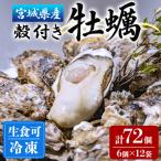 殻付き牡蠣 生食用 冷凍 72個