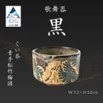ぐい呑 歌舞器 黒 青手松竹梅図 九谷焼 酒器