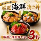 タカシン水産の漬け丼 3種