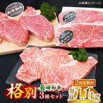希少部位 食べ比べ 長崎和牛 贅沢3種のステーキ