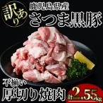 さつま 黒豚 不揃い 厚切り 焼肉 計2.55kg