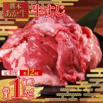 煮込んでトロトロ あか牛 牛すじ 1kg×12回配送