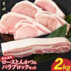 都城産豚ロースとんかつ&バラブロックセット2kg