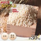JAS有機 天のつぶ 玄米 30キロ