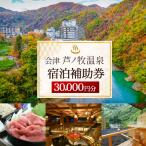 会津芦ノ牧温泉 宿泊 補助券 30,000円分