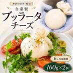 6ヶ月定期便 自家製チーズ ブッラータチーズ160g 2個