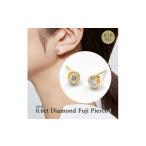 K18 0.6ct ダイヤモンド富士ピアス