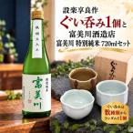 設楽享良作 ぐい呑み1個と富川酒造店 富美川 特別純米 720mlセット