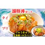 ふるさと納税 りゅうきゅう2種(真鯛・ぶり)[各3食セット] 海鮮丼 漬け丼 大分郷土料理 豊後絆屋 ふるさと納税 魚 冷凍 加工品 惣菜 おすすめ お.. 大分県杵築市