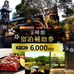 宿泊券 温泉 旅行 宿泊補助券 玉峰館 6000円分