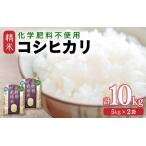 ふるさと納税 【令和7年産】 化学肥料不使用コシヒカリ 精米10kg（5kg×2袋） / 白米 米 福井県あわら市産 美味しい 特別栽培米 減農薬 安.. 福井県あわら市