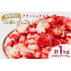 ふるさと納税 グランプリ受賞 数量限定 冷凍いちご シロップ付 計1kg+170g 【クラッシュタイプ】 果物 くだもの フルーツ 苺 国産 自家製 スム.. 宮崎県日南市